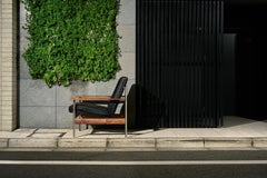 1001 AX Armchair by Fjord Fiesta: Black Leather & Walnut Base