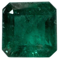 10.01 Carat 12.5x12.5 Vivid Dark Green Zambian Emerald - Asscher Cut May Births