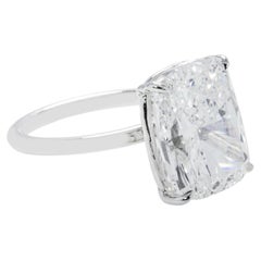 10.01 Carat Cushion Diamond Ring Brilliant White 18K Gold Unparalleled