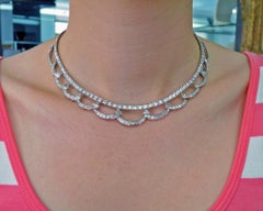 Contemporary Diamond Festoon Collar Necklace