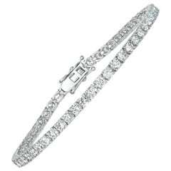 10.01 Carat Diamond Tennis Bracelet G SI 43 stones 14K White Gold 7''
