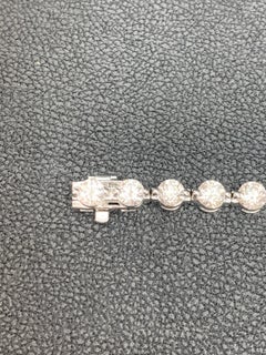 10.01 Carat Diamond Tennis Bracelet in 14k White Gold