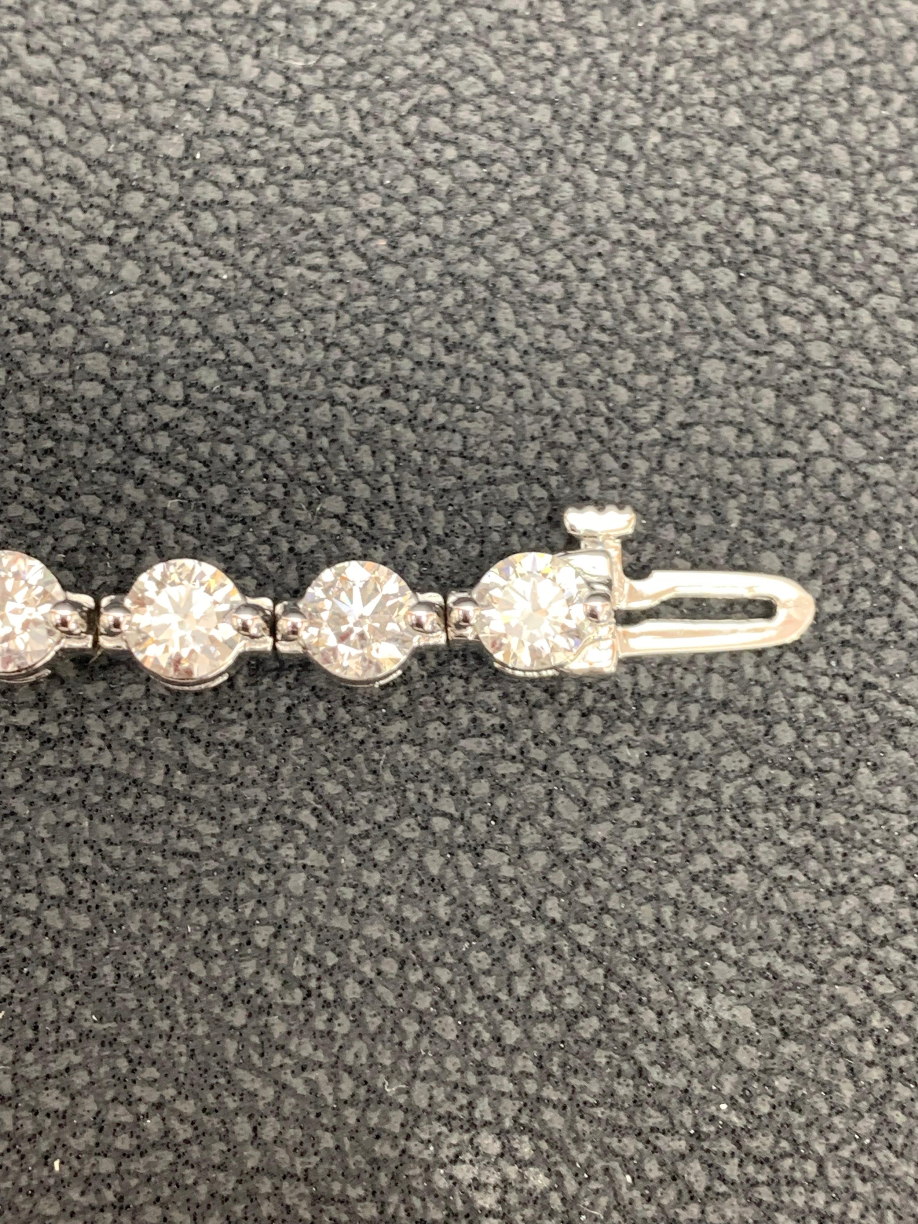 14k white gold diamond tennis bracelet
