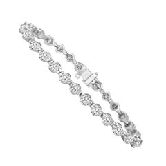 Pulsera de tenis con diamantes de 10,01 quilates en oro blanco de 14 quilates