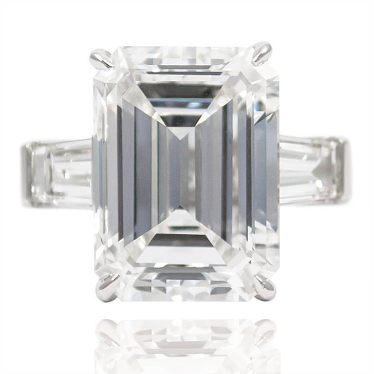 10 carat emerald cut diamond ring price