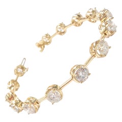 PRIX DE GROS, bracelet à barrettes en diamants naturels de 10,01 carats, en or jaune 14 carats