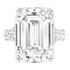 Bague en diamant taille émeraude de 10,02 carats - sans défaut interne, certifiée GIA