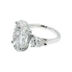 10.02 Carat Oval Diamond Ring Brilliant White 18K Gold High Jewellery Supremacy