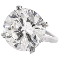 10.02 Carat Round Diamond Platinum Solitaire Engagement Ring