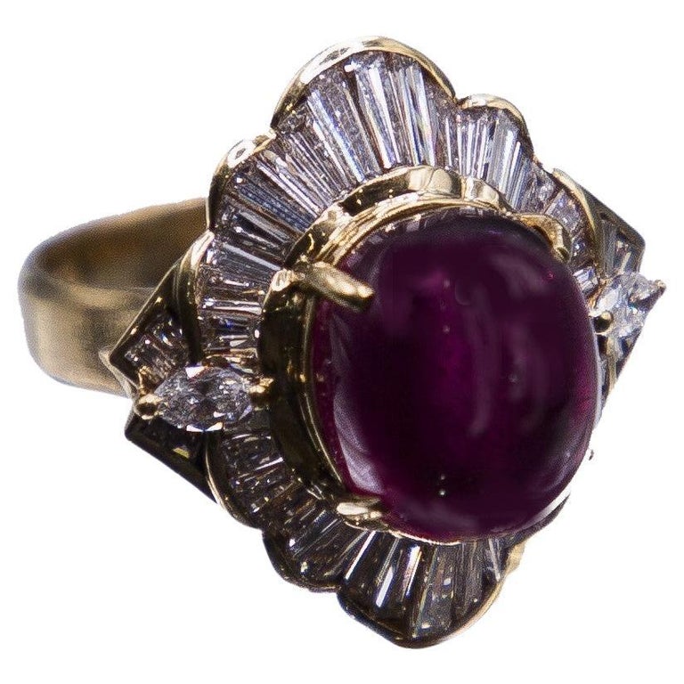 Bague Cocktail En Or Jaune 18 Carats Avec Rubellite De 10 02 Carats Et bague-cocktail-en-or-jaune-18-carats-avec-rubellite-de-10-02-carats-et