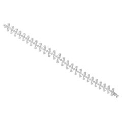 10.02 Carat SI/HI Statement Diamond Wide Bracelet 18k White Gold Wedding Gift