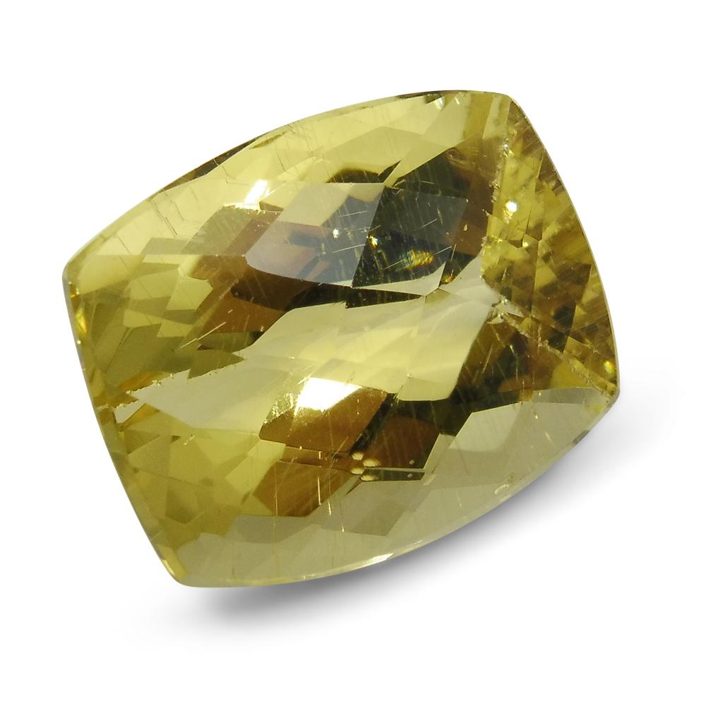 10.02 Ct Cushion Checkerboard Heliodor/Golden Beryl CGL-GRS Certified For Sale 1
