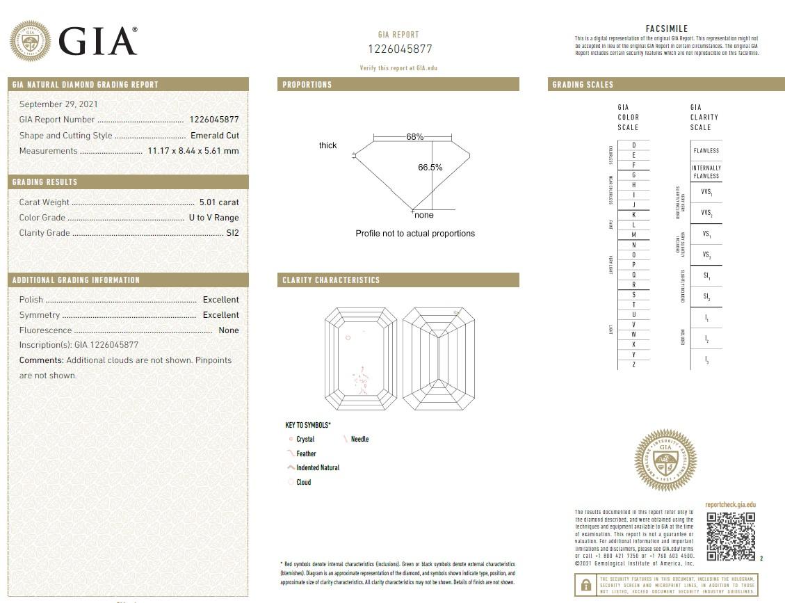 Women's or Men's 10.02ct GIA Emerald Cut Yellow Diamond Earrings & Baguette Diamond Halo in 18KT For Sale