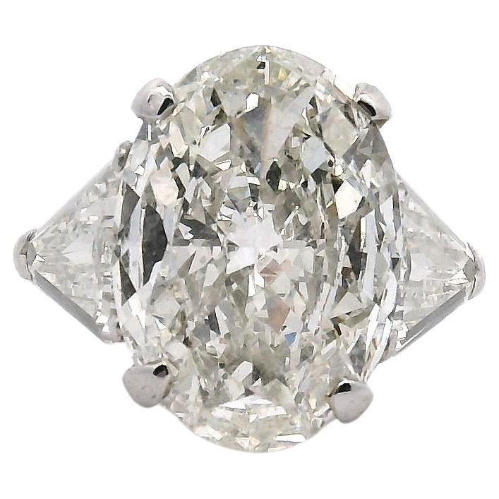 10.02ct. Oval Diamond Engagement Ring For Sale