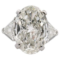 Used 10.02ct. Oval Diamond Engagement Ring