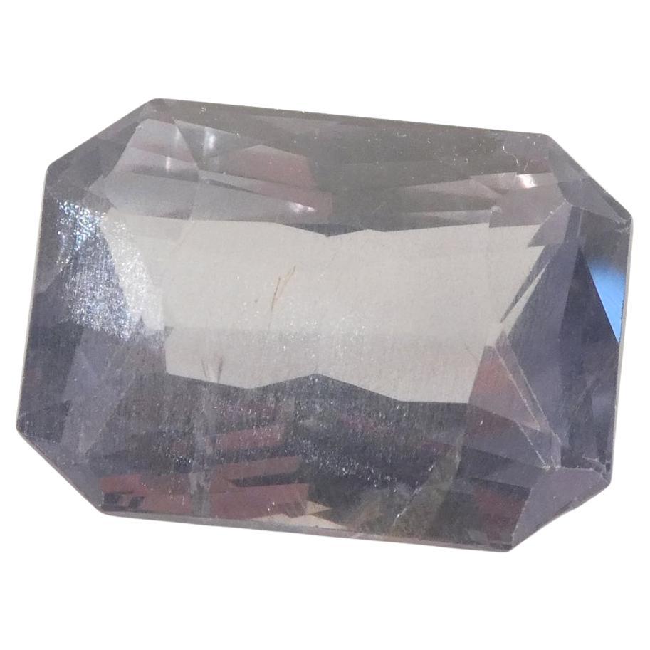 Saphir octogonal/émeraude taille 10,03 carats, bleu verdâtre grisâtre à violet grisâtre en vente 1