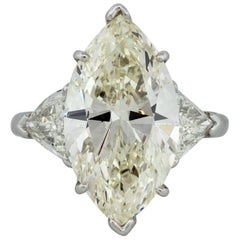 10.05 Carat Marquise Cut GIA Certified Diamond Engagement Ring Platinum In Stock