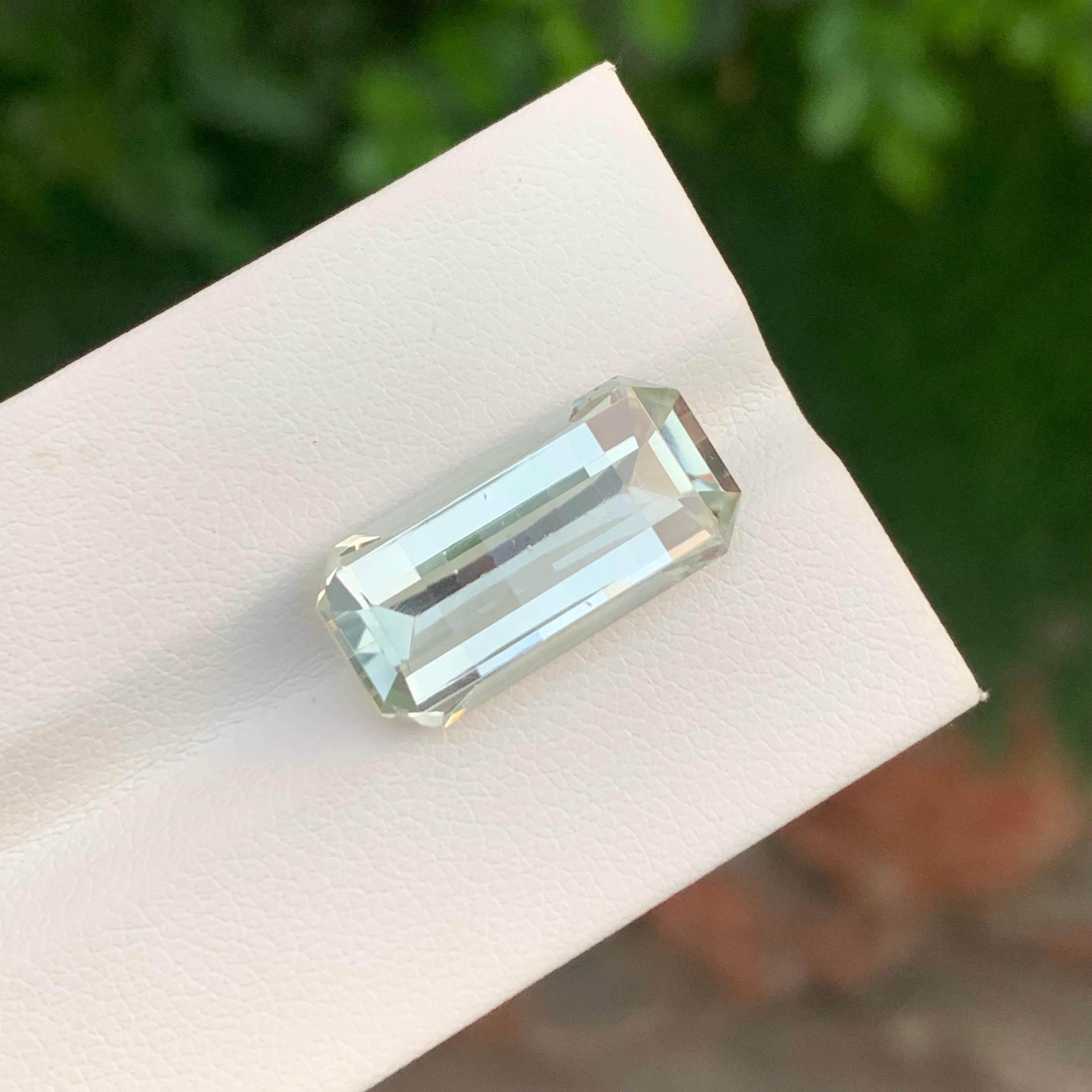 10.05 Carat Natural Loose Green Amethyst Pixel Cut Gem For Necklace For Sale 4