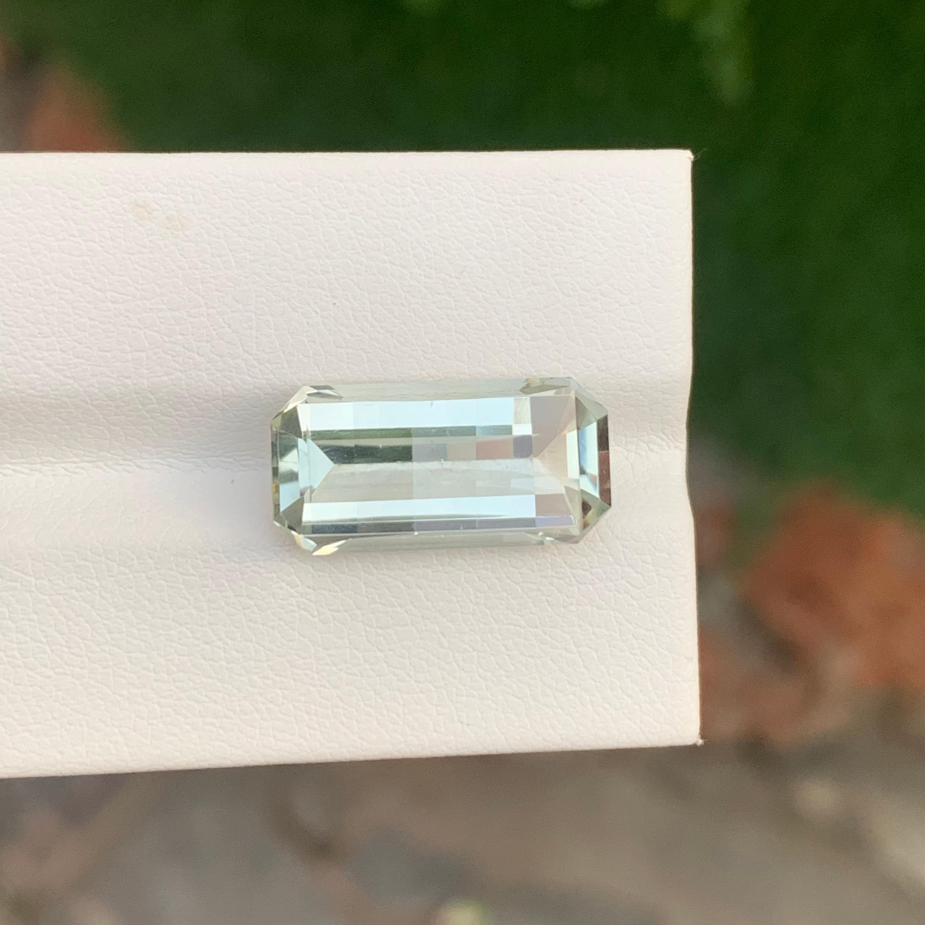 10.05 Carat Natural Loose Green Amethyst Pixel Cut Gem For Necklace For Sale 5