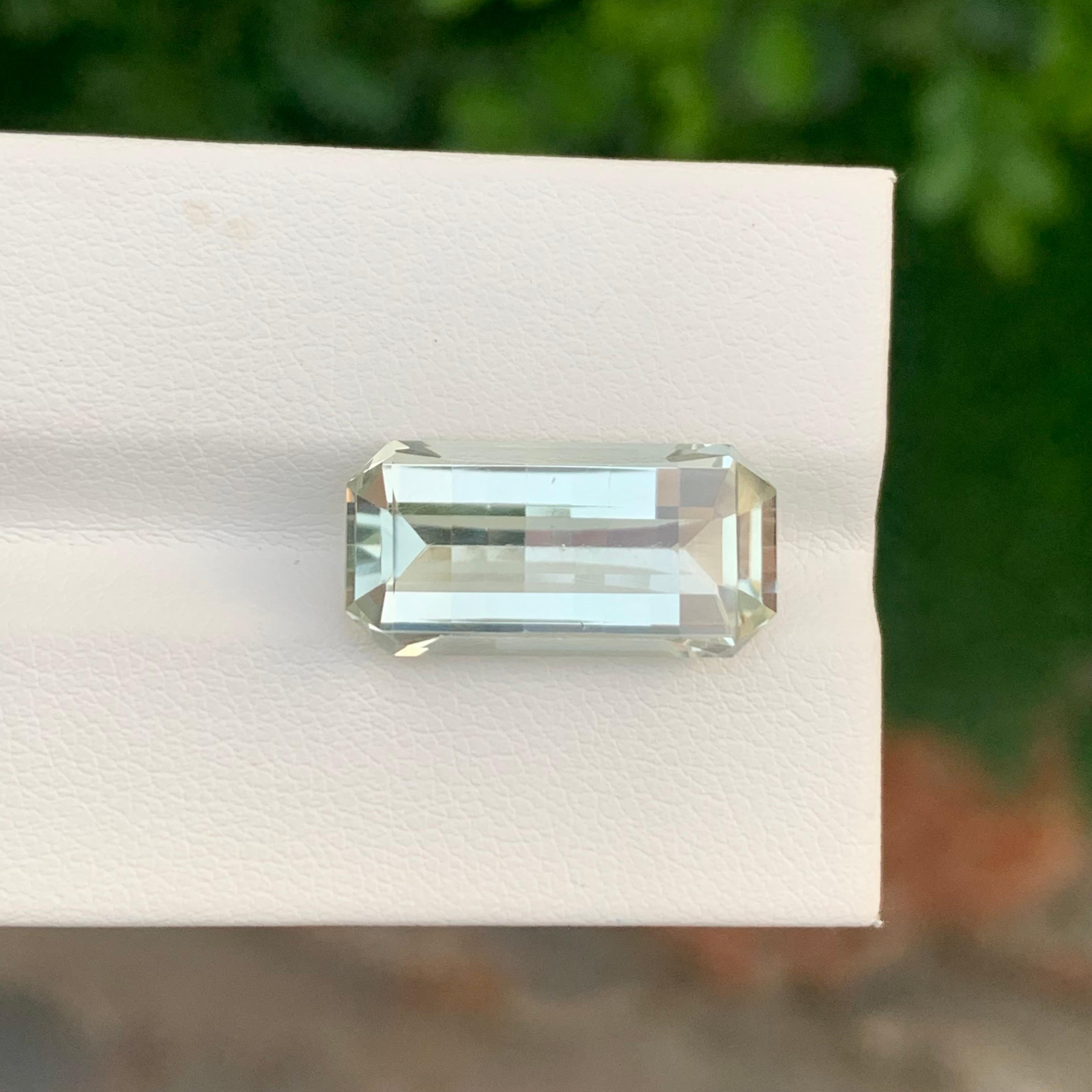 Arts and Crafts 10.05 Carat Natural Loose Green Amethyst Pixel Cut Gem For Necklace For Sale