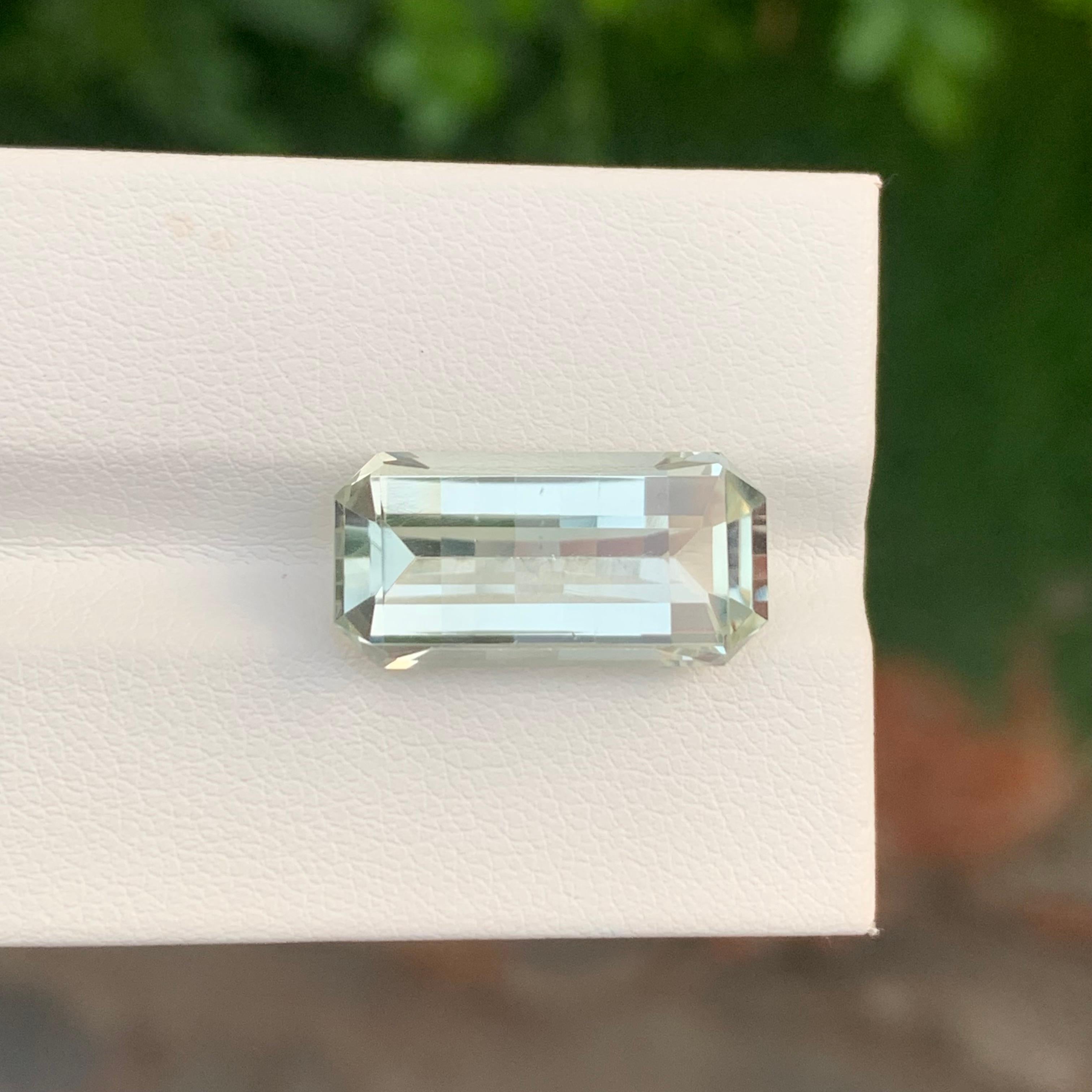 10.05 Carat Natural Loose Green Amethyst Pixel Cut Gem For Necklace For Sale 2