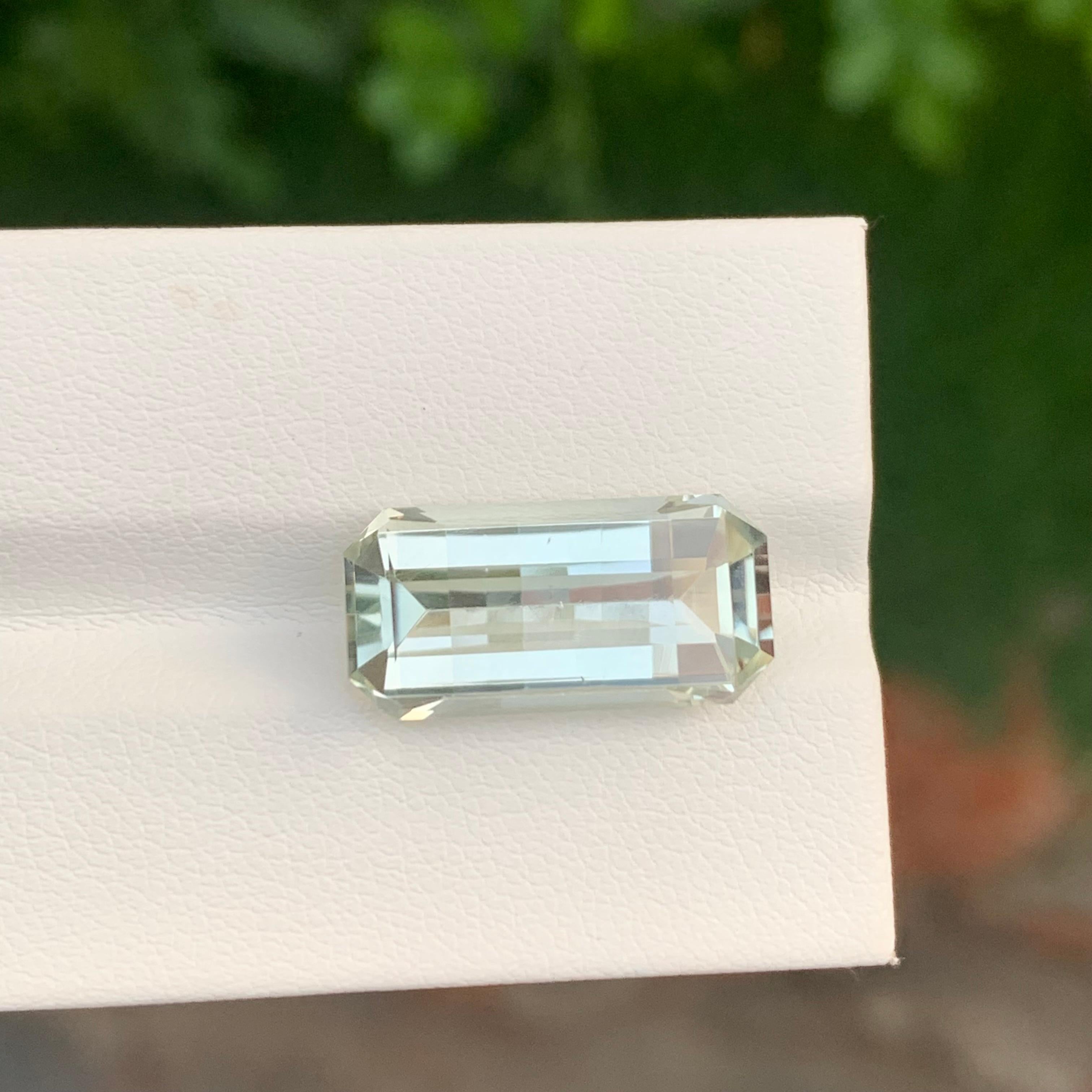 10.05 Carat Natural Loose Green Amethyst Pixel Cut Gem For Necklace For Sale 3