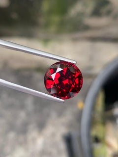 10.05 Carat Natural Loose Rhodolite Garnet Round Shape Gemstone From Tanzania