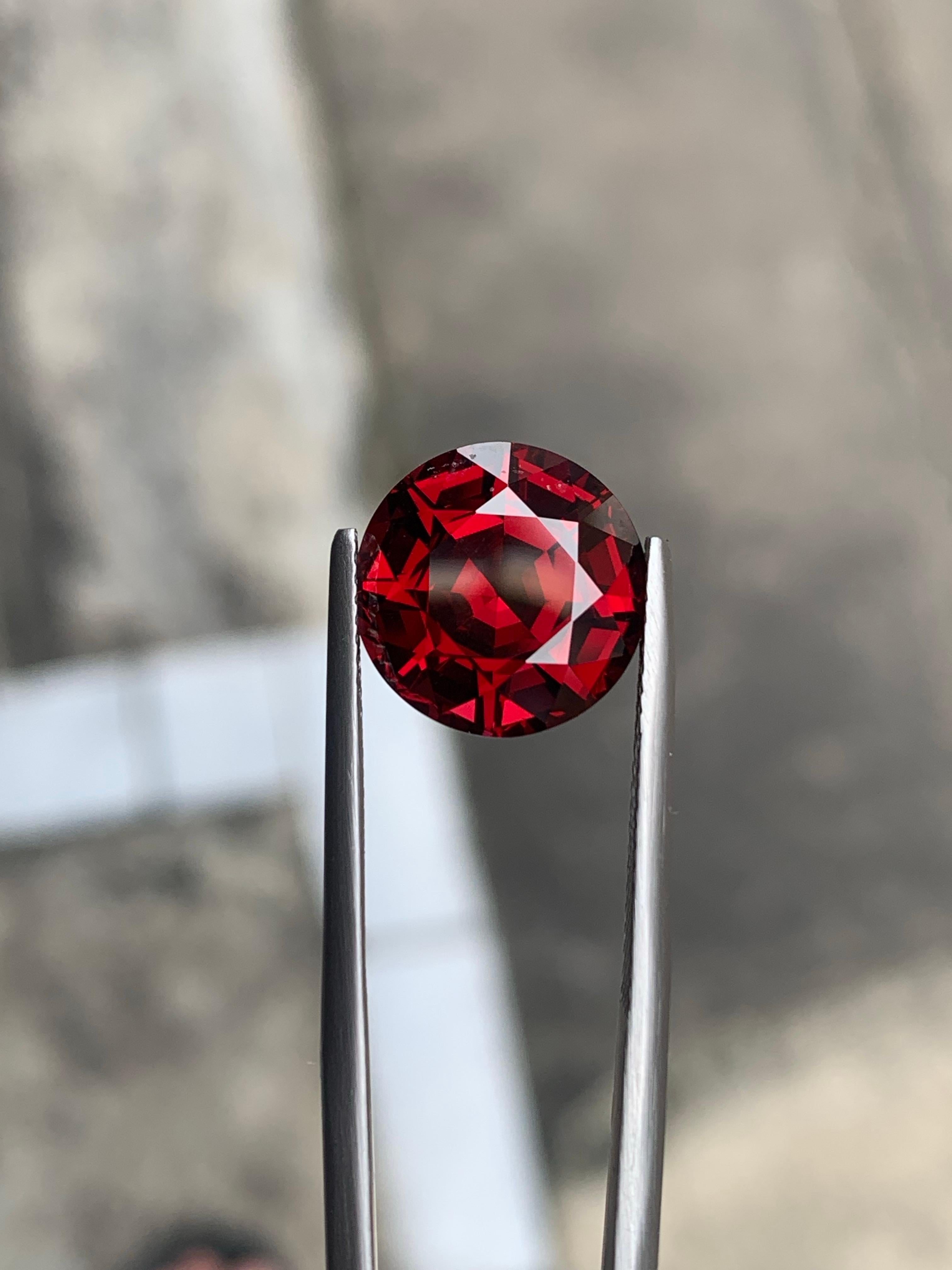 10.05 Carat Natural Loose Rhodolite Garnet Round Shape Gemstone From Tanzania (grenat rhodolite en vrac de Tanzanie) en vente 2