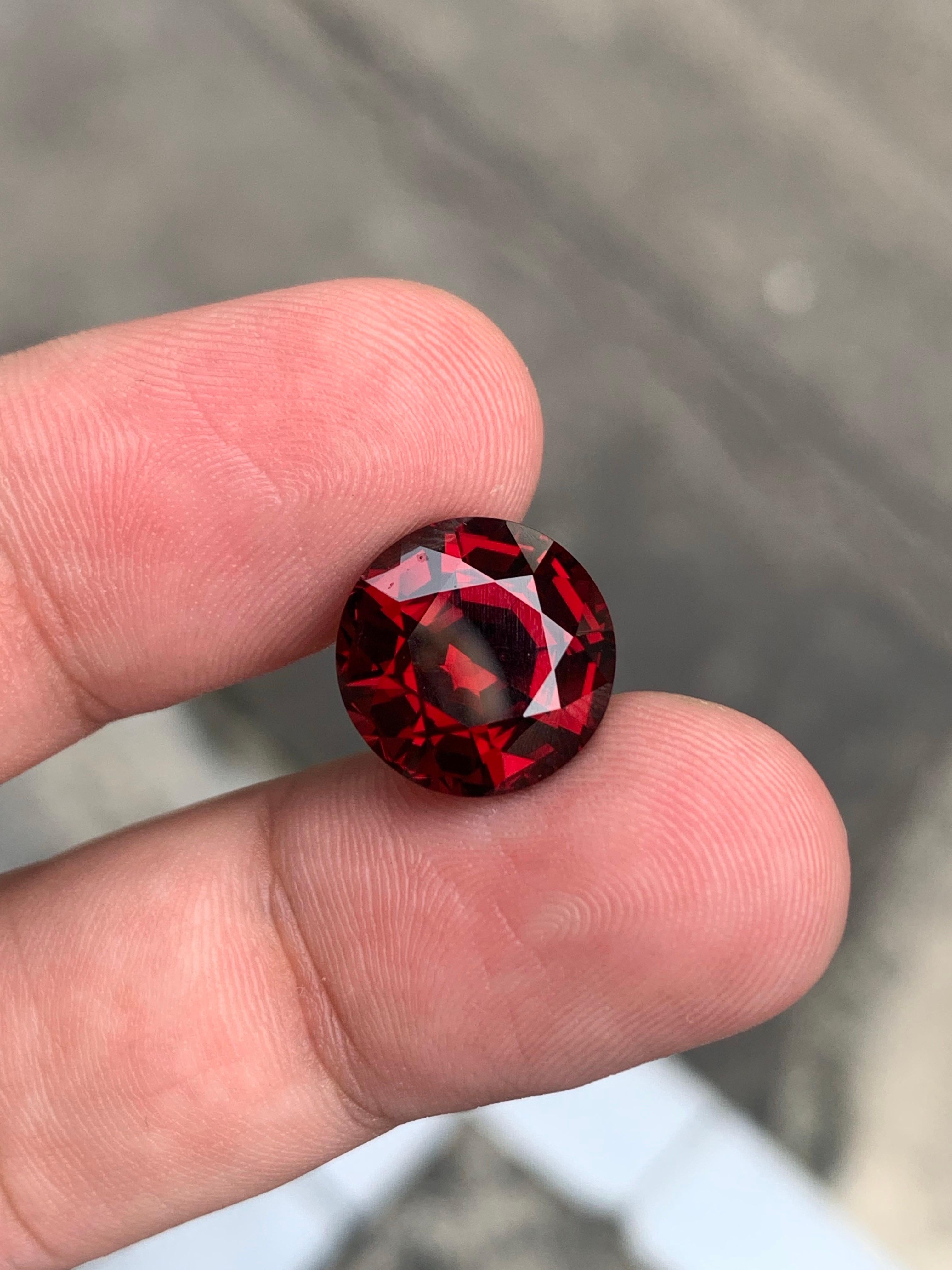 10.05 Carat Natural Loose Rhodolite Garnet Round Shape Gemstone From Tanzania (grenat rhodolite en vrac de Tanzanie) en vente 3
