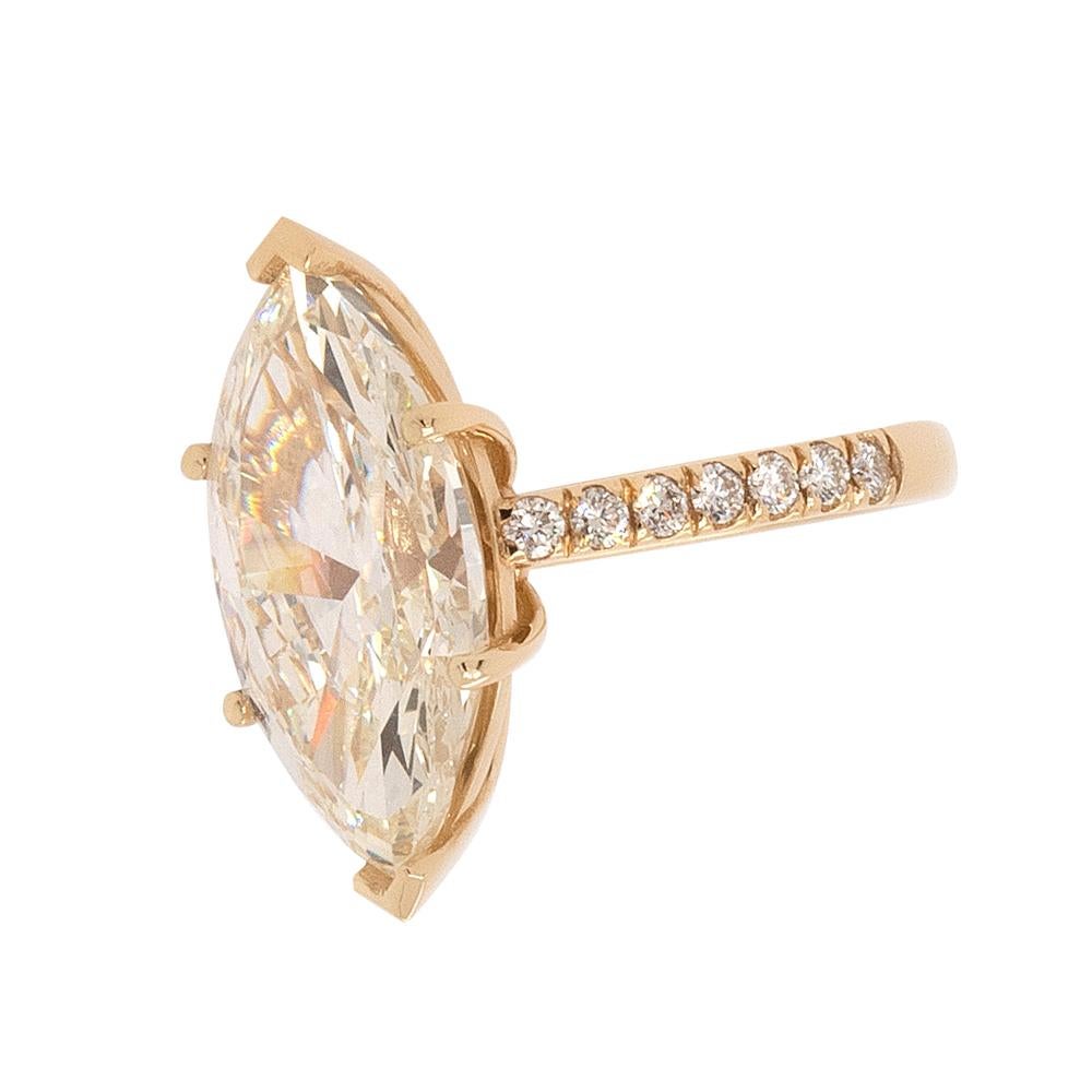 10.05 Carat Natural Marquise Cut GIA Diamond Ring For Sale 1