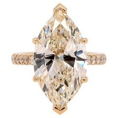 Used 10.05 Carat Natural Marquise Cut GIA Diamond Ring