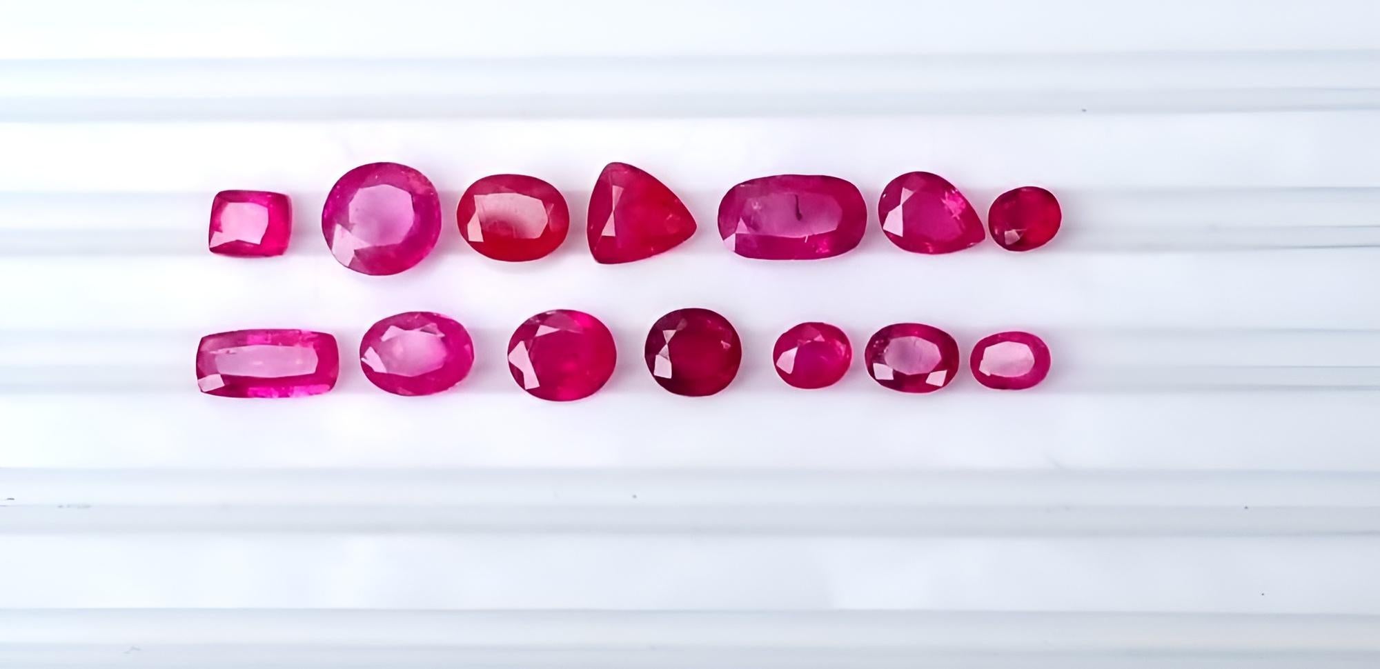 10,05 Karat facettierter rosa Rubin-Stein mit natürlichen Edelsteinen aus Afghanistan (Gemischter Schliff)