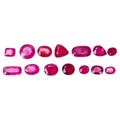 Lot de pierres précieuses naturelles d'Afghanistan en rubis rose facetté de 10,05 carats 