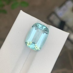 10.05 Carats Untreated Natural Loose Aquamarine Gemstone Cushion Shape