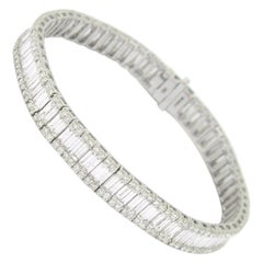 10.06ct Diamonds Line Tennis Bracelet, 18kt White Gold