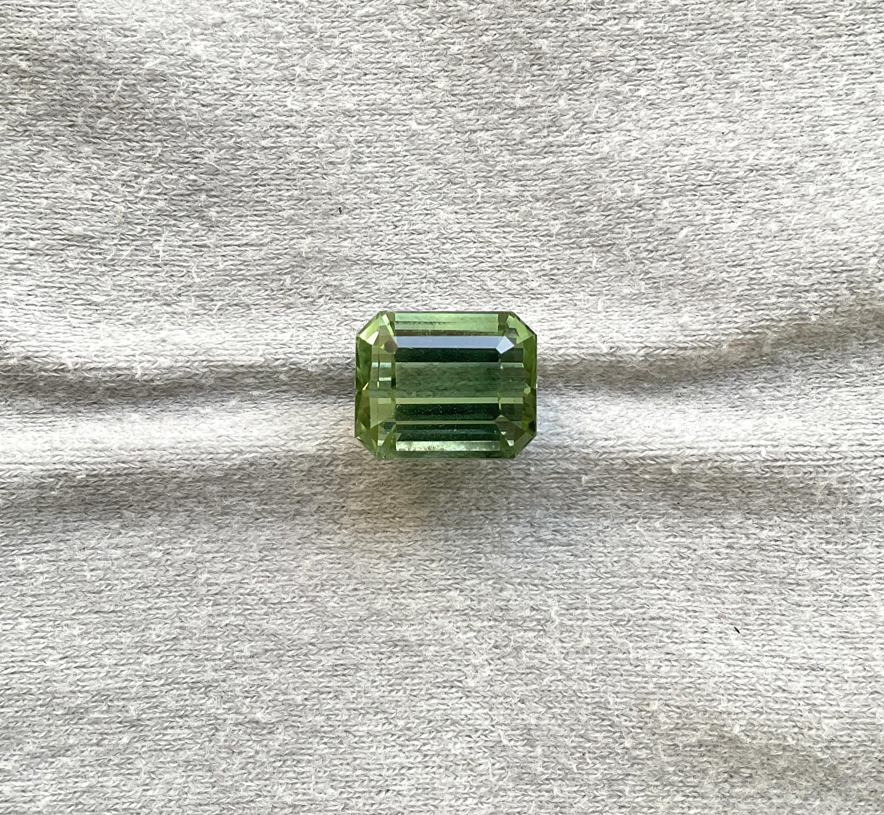 10.07 carats green Tourmaline octagon Faceted cut stone Top Quality Natural gem

Gemstone - Tourmaline
Weight - 10.07 Carats
Shape - Octagon
Size -  12.5x10x8.5 MM
Pieces - 1