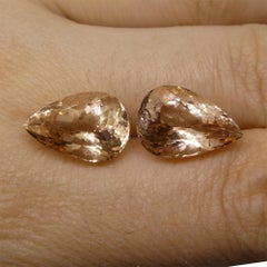 10.07 ct Birne Morganit Paar