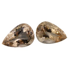 10.07 ct Pear Morganite Pair