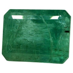 10.08 Carat Green Zambian Emerald Certified Natural Emerald Emerald Cut