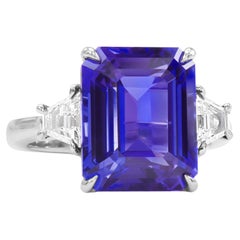 Anello con tanzanite da 10,08 carati in platino