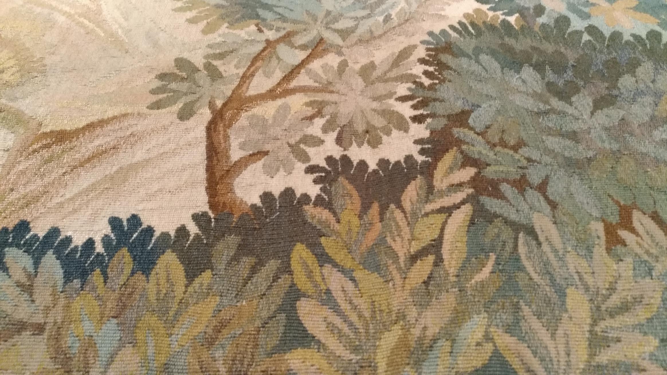 1008 - Luxueuse tapisserie d'Aubusson du 20e siècle au design romantique en vente 3
