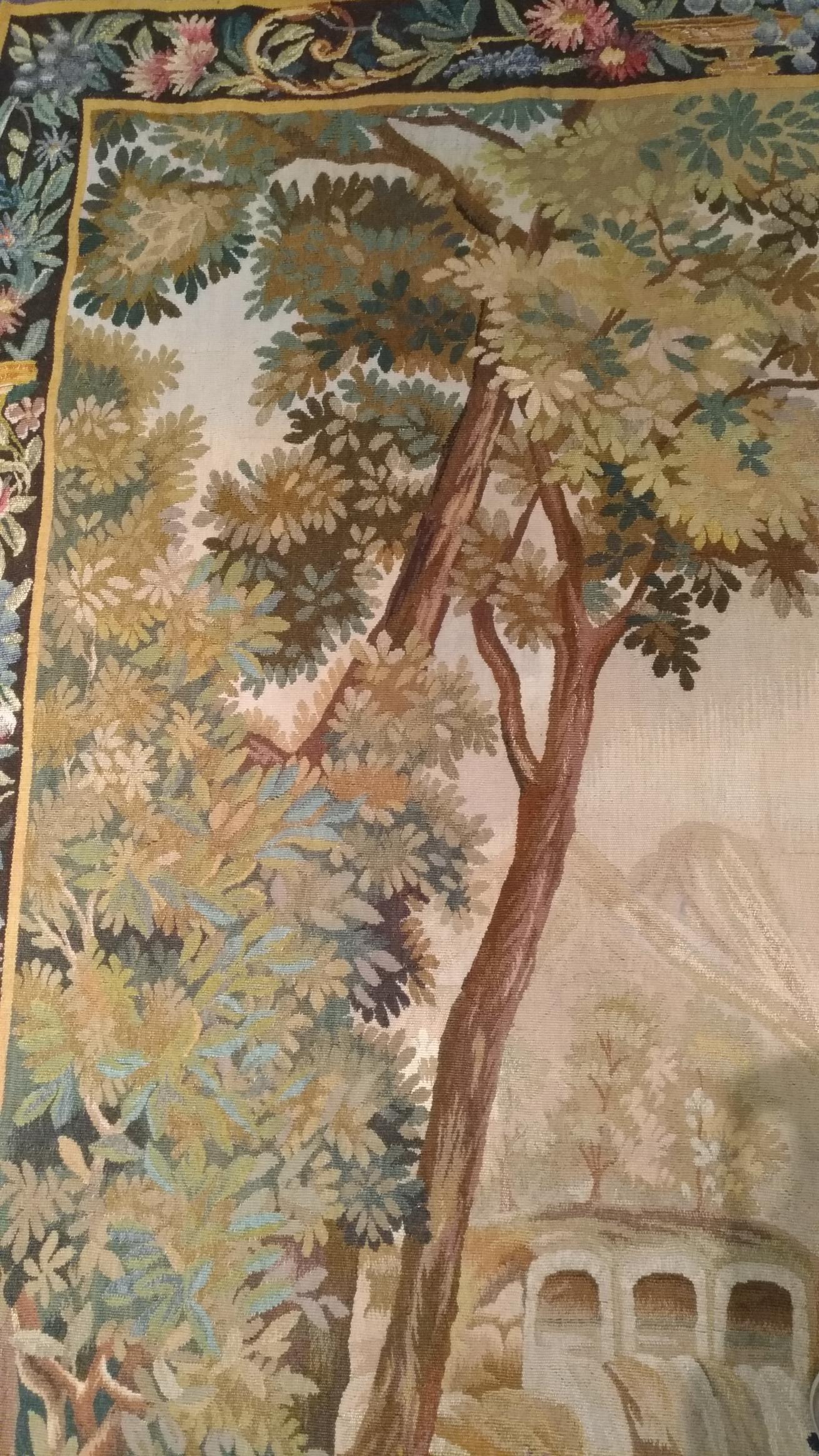 1008 - Luxueuse tapisserie d'Aubusson du 20e siècle au design romantique en vente 1