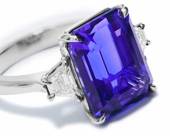 10,08 Karat Tansanit Ring aus Platin