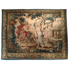 1009 - Luxurious 19th Century Aubusson Tapestry with a Beautiful Romantic