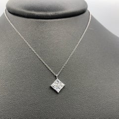 1.00 Carat Conflict Free Asscher Cut Diamond Pendant in 18 Karat