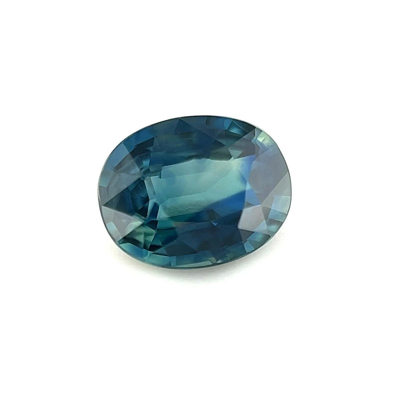 1.00ct Australian Blue Sapphire Fine Natural Oval Cut Loose Rare Gem 6.7x5mm In New Condition For Sale In Birmingham, GB