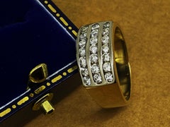 1.00ct Channel-Set Diamond ( x 21 in Triple Row) Ring/Band in 18K Two-Tone Gold