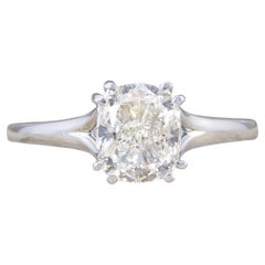 1,00ct Kissen modifiziert Brillantschliff Diamant Solitär Verlobungsring in 18ct