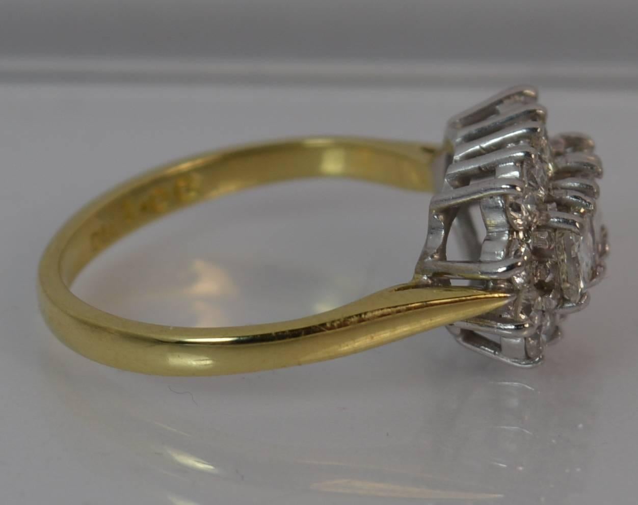 Diamond 18 Carat Gold Cluster Ring 5