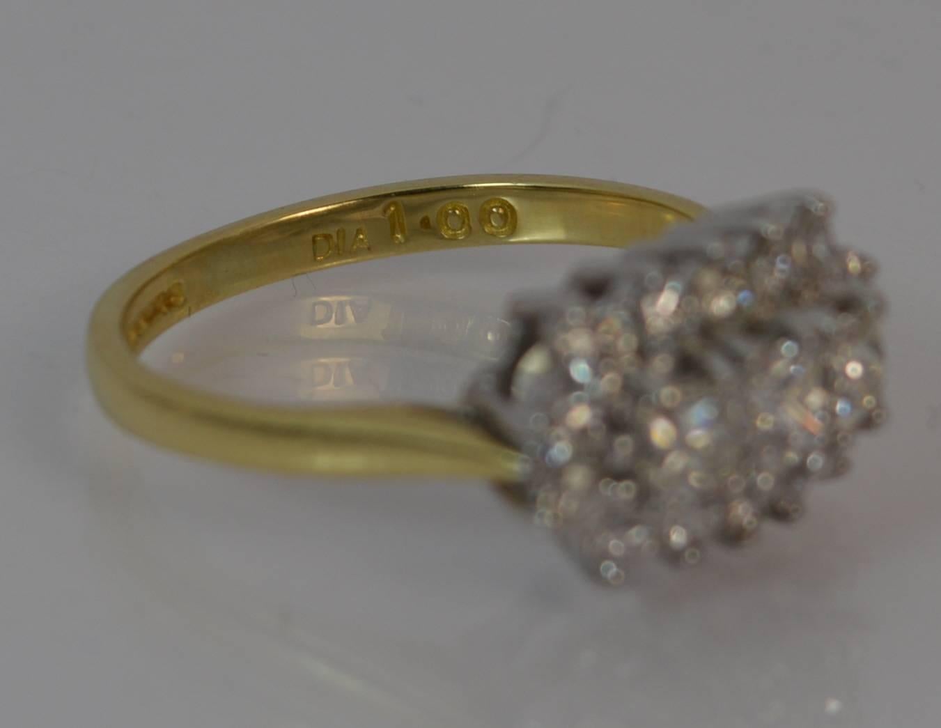 Diamond 18 Carat Gold Cluster Ring 6